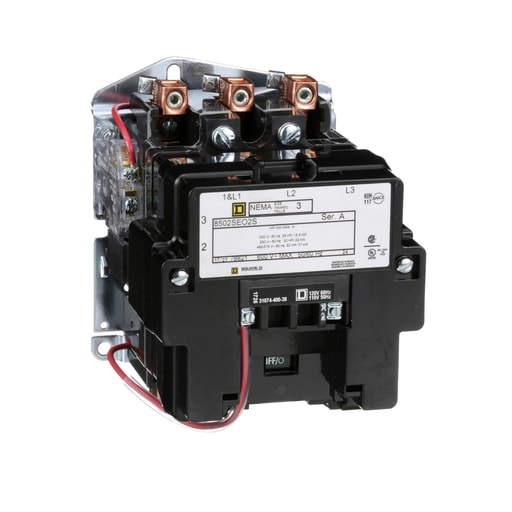 Square-D / Schneider - Square D 8502SEO2V02S 110/120 VAC 90 Amp 3-Pole Open Type Full Voltage Non-Reversing Magnetic Contactor