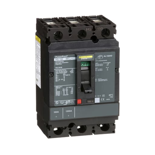 Square-D / Schneider - Square D HGL36100 600 Volt 100 Amp Molded Case Circuit Breaker