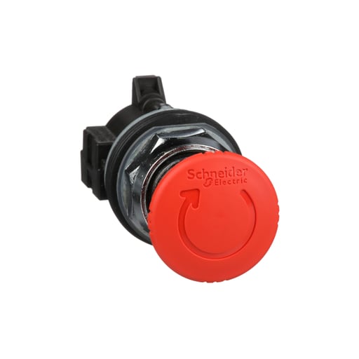 Square-D / Schneider - Square D 9001KR16H13 30 mm 240 VAC Maintained 1NO 1NC Red Lens Plastic Bezel Turn-to-Release Push Button