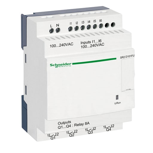 Square-D / Schneider - Square D SR2D101FU 100 to 240 VAC 10-I/O PLC Compact Smart Relay