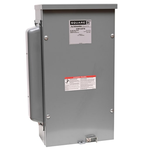 Square-D / Schneider - Square D EZM1225TB 120/240 VAC 225 Amp 100 kA 1-Phase 3-Wire Steel Meter Center Main Lug Terminal Box