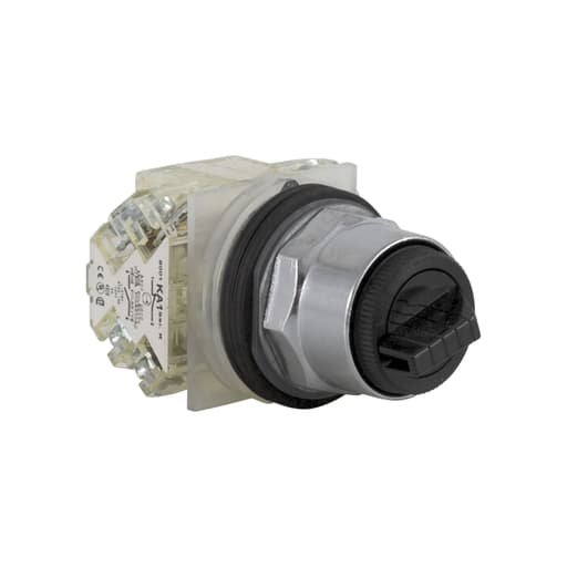 Square-D / Schneider - Square D 9001KS42BH2 30 mm 10 Amp 600 VAC/VDC 2NO 2NC 3-Position Round Knob Non-Illuminated Selector Switch