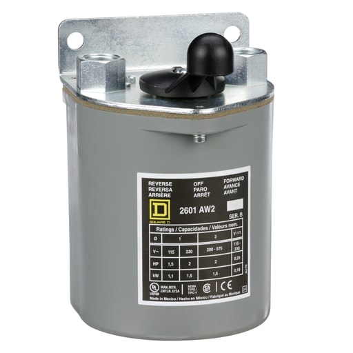 Square-D / Schneider - Square D 2601AW2 600 VAC 2 Hp NEMA 4 Reversing Drum Switch