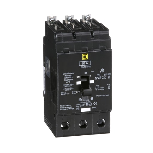 Square-D / Schneider - Square D EGB34040 480Y/277 Volt 40 Amp Miniature Circuit Breaker