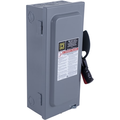 Square-D / Schneider - Square D H461 600 VAC 30 Amp 4-Pole Class H/J/K/L/R Fusible Heavy Duty Safety Switch