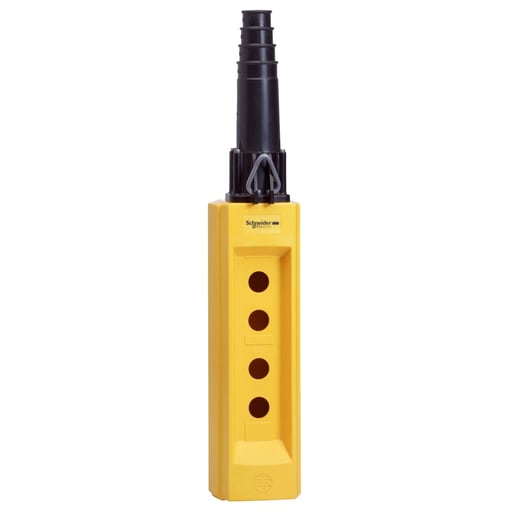 Square-D / Schneider - Square D XACB04 4-Button Yellow Glass Reinforced Polyester Pendant Control Station Enclosure