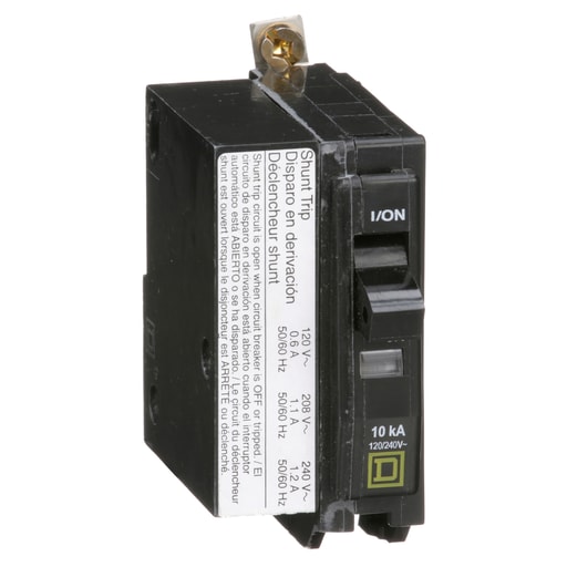 Square-D / Schneider - Square D QOB1151021 120/240 Volt 15 Amp Miniature Circuit Breaker