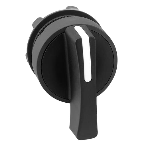 Square-D / Schneider - Square D ZB5AJ5 22 mm 3-Position Black Momentary/Maintained/Momentary Lever Non-Illuminated Selector Switch Operator