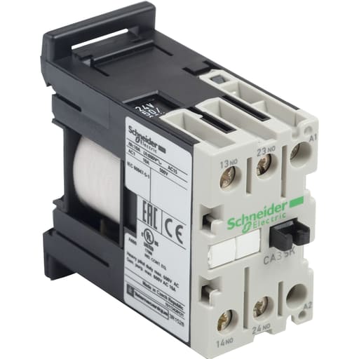 Square-D / Schneider - Square D CA3SK20BD 240 VDC 24 VDC 10 Amp 2.2 W 2-Pole 2NO IP2X IEC Control Relay