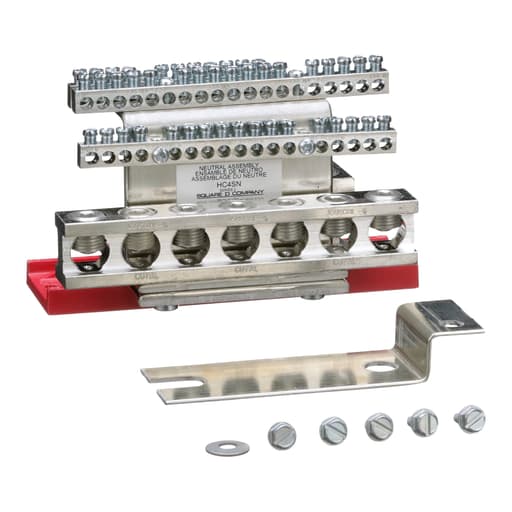 Square-D / Schneider - Square D HC4SN 4 AWG to 600 MCM Copper/Aluminum Solid Neutral Assembly