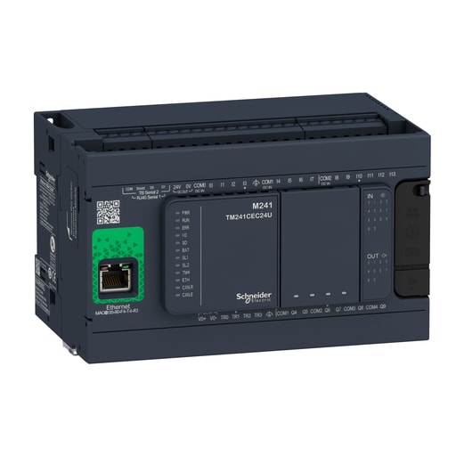 Square-D / Schneider - Square D TM241CE24R 24 I/O Relay Ethernet M241 Controller