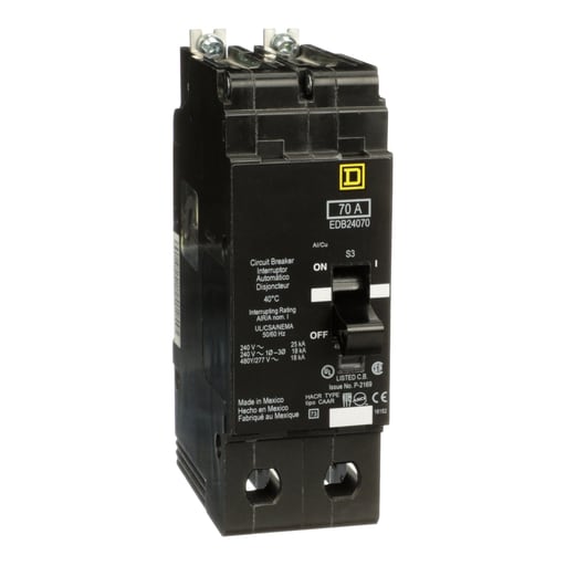 Square-D / Schneider - Square D EDB24070 480Y/277 Volt 70 Amp Miniature Circuit Breaker