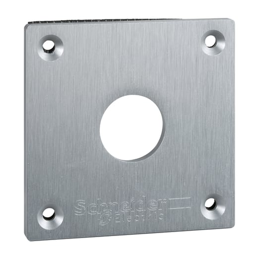 Square-D / Schneider - Square D XAPE301 2.83 x 2.83 Inch NEMA 4/13 1-Hole Anodized Aluminum Push Button Drilled Flush Plate
