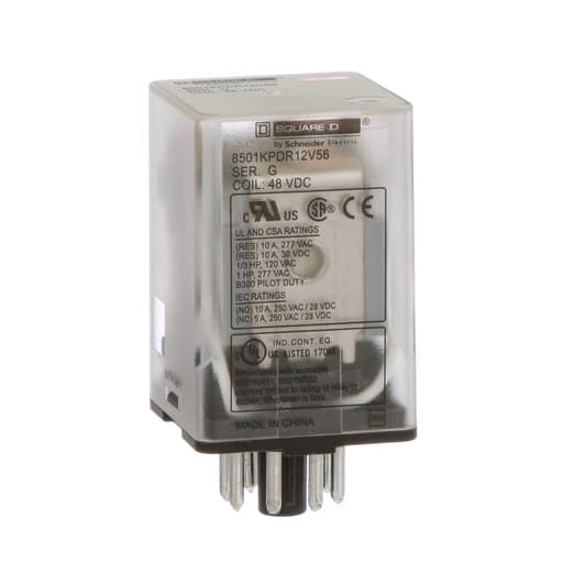 Square-D / Schneider - SQD 8501KPDR12V56 RELAY 2CO CYL PIN