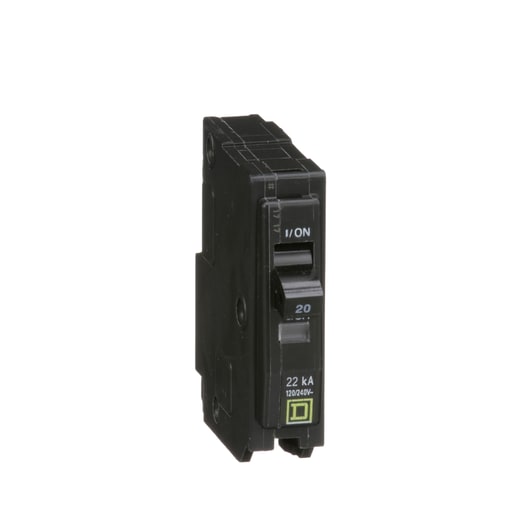 Square-D / Schneider - Square D QO120VH Miniature Circuit Breaker 20A 120/240V 1Ph 1P, Plug-On