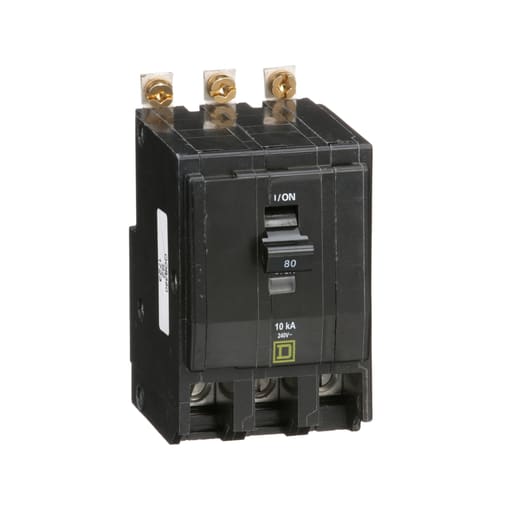 Square-D / Schneider - Square D QOB380 Miniature Circuit Breaker 80A 240V 3Ph , Bolt-On