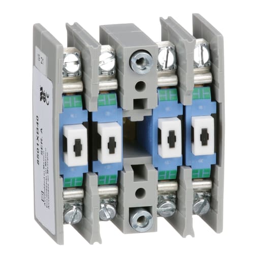Square-D / Schneider - Square D 8501XB40 600 VAC 10 Amp 4-Pole 4NO Relay Adder Deck