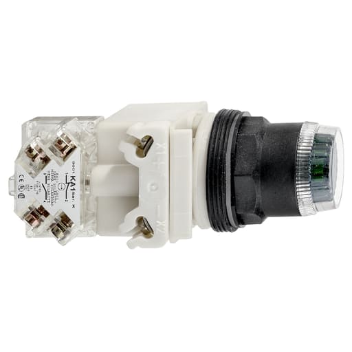 Square-D / Schneider - Square D 9001SK1L38LGG 30 mm Green Body Plastic Bezel Momentary Full Guarded Round Illuminated Push Button Operator