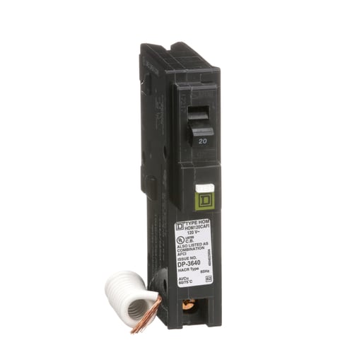 Square-D / Schneider - Square D HOM120CAFI 120 Volt 20 Amp Miniature Circuit Breaker