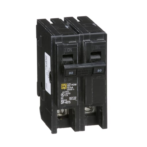 Square-D / Schneider - Square D HOM280 120/240 Volt 80 Amp Miniature Circuit Breaker
