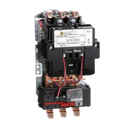 Square-D / Schneider - Square D 8536SEO1V02H30S 110/120 VAC 90 Amp 50 Hp 3-Pole Open Type Full Voltage Non-Reversing Magnetic Starter
