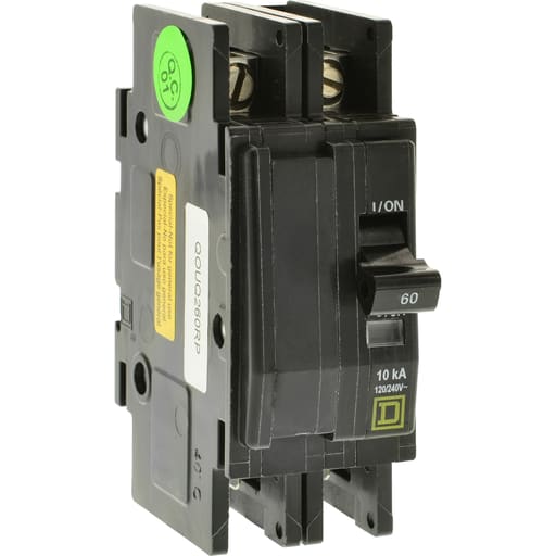 Square-D / Schneider - Square D QOUQ260RP 2-Pole 60 Amp 120/240 Volt Thermal Magnetic/Common Trip Miniature Circuit Breaker