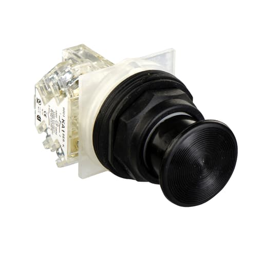 Square-D / Schneider - Square D 9001SKR24BH13 30 mm 600 VAC Momentary 1NO 1NC Black Lens Plastic Bezel Non-Illuminated Push Button