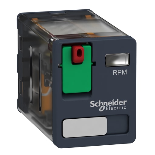 Square-D / Schneider - Square D RPM21P7 230 VAC 15 Amp 2NO 2NC Din Rail/Panel Mount Plug-In Relay