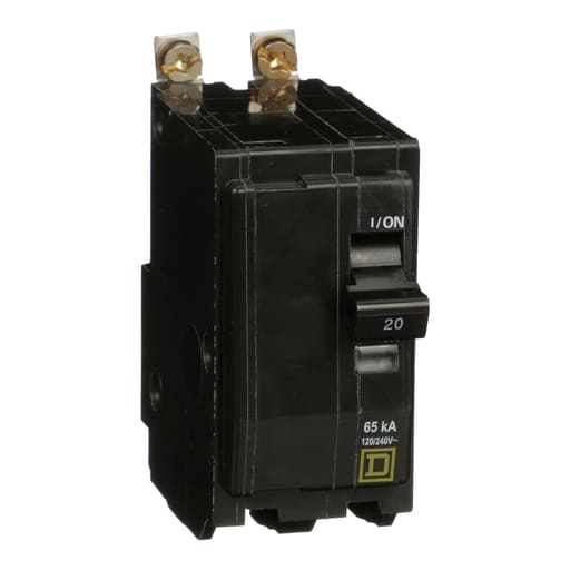 Square-D / Schneider - Square D QHB220 Miniature Circuit Breaker 20A 120/240V 2P , Thermal Magnetic