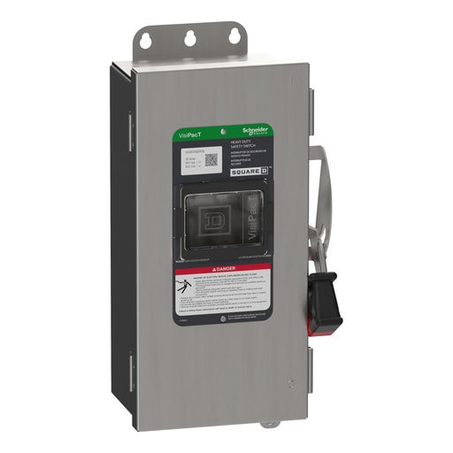 Square-D / Schneider - Square D VH361NDSGL SAFETY SWITCH, F 3P 600V 30A W/NT 304SS N4X W/LUG