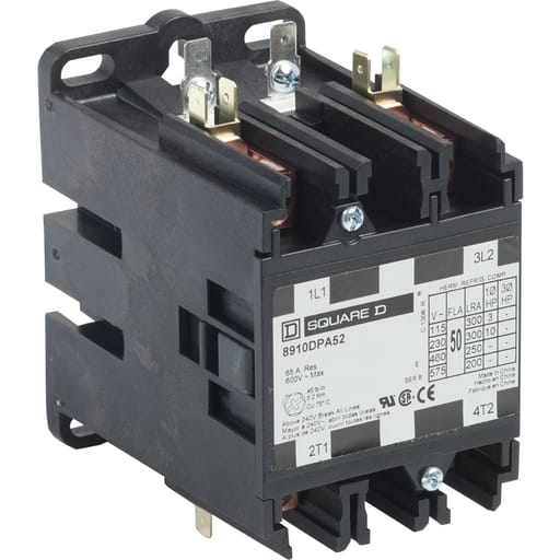 Square-D / Schneider - Square D 8910DPA52V14 24 VAC 50 Amp 2-Pole 2NO NEMA 1 Non-Reversing Definite Purpose Contactor