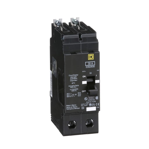 Square-D / Schneider - Square D EDB24030 2-Pole 30 Amp 480 Star/277 Volt Thermal Magnetic Miniature Circuit Breaker