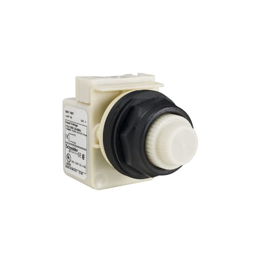 Square-D / Schneider - Square D 9001SKP1W31 30 mm 120 VAC White Lens Plastic Bezel Standard Round Pilot Light