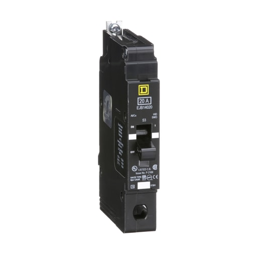 Square-D / Schneider - Square D EJB14020 1-Pole 20 Amp 277 Volt Thermal Magnetic Miniature Circuit Breaker