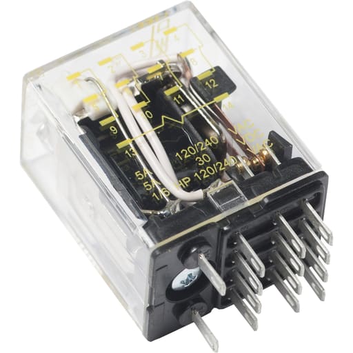 Square-D / Schneider - Square D 8501RSD14P14V53 24 VDC 5 Amp 4PDT 4CO Socket Mount DC Operated Miniature Plug-In Relay