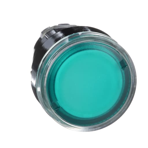 Square-D / Schneider - Square D ZB4BW33 22 mm Green Round Flush Momentary Illuminated Push Button Operator