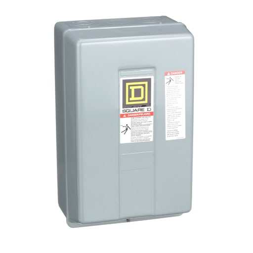 Square-D / Schneider - Square D 8903LG30V02 110/120 VAC 30 Amp 3-Pole 3NO NEMA 1 Electrically Held Lighting Contactor