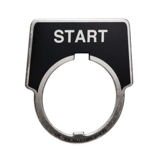 Square-D / Schneider - Square D 9001KN301 44 x 50 mm Aluminum Start Push Button Standard Legend Plate