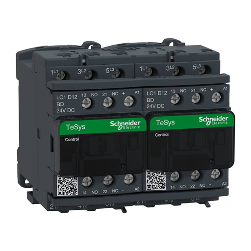 Square-D / Schneider - Square D LC2D12BD 575 VAC 12 Amp 3-Pole 1NO 1NC Screw Terminal Full Voltage Reversing IEC Contactor