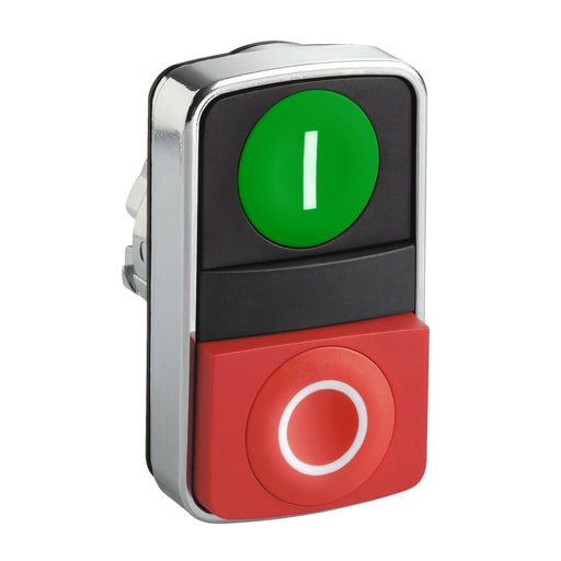 Square-D / Schneider - Square D ZB4BL7341 22 mm Green/Red Round Flush Momentary Push Button Operator