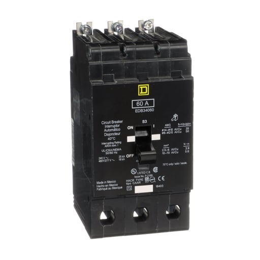 Square-D / Schneider - Square D EDB34060 480Y/277 Volt 60 Amp Miniature Circuit Breaker