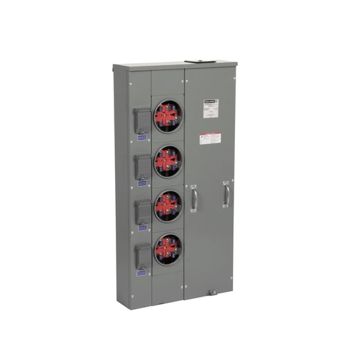 Square-D / Schneider - Square D MP44125 120/240 VAC 125 Amp 1-Phase 3-Wire 4-Position NEMA 3R Ring Type Meter Center
