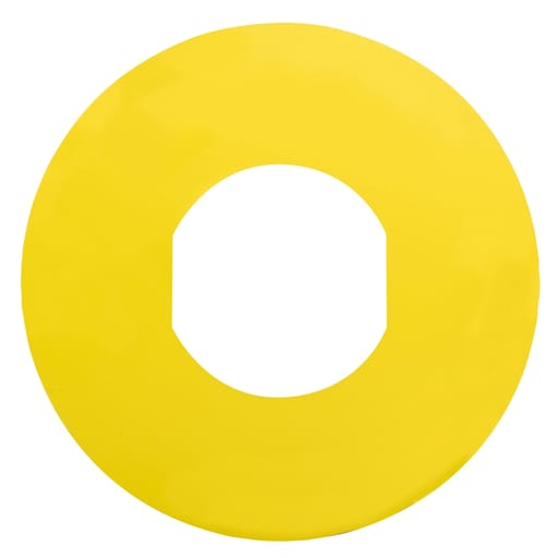 Square-D / Schneider - Square D ZBY9101 60 mm Yellow Emergency Stop Circular Legend Plate
