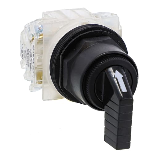 Square-D / Schneider - Square D 9001SKS43FBH2 30 mm 10 Amp 600 VAC/VDC 2NO 2NC 3-Position Round Knob Non-Illuminated Selector Switch