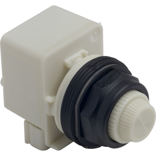 Square-D / Schneider - Square D 9001SKP35LWW31 30 mm 24/28 VAC/VDC White Lens Plastic Bezel LED Standard Round Pilot Light