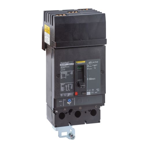 Square-D / Schneider - Square D JDA36150 3-Pole 150 Amp 600 Volt Thermal Magnetic Molded Case Circuit Breaker