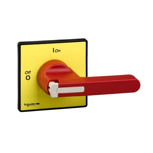 Square-D / Schneider - Square D KDF3PZ 90 x 90 mm Red/Yellow Front Plate and Rotary Handle