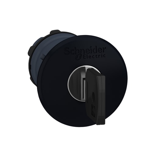 Square-D / Schneider - Square D ZB5AS12 22 mm Black Key Release Maintained Push Button Mushroom Head