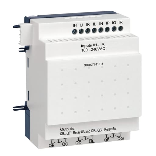 Square-D / Schneider - Square D SR3XT141FU 100 to 240 VAC 14-I/O PLC Discrete Extension Module