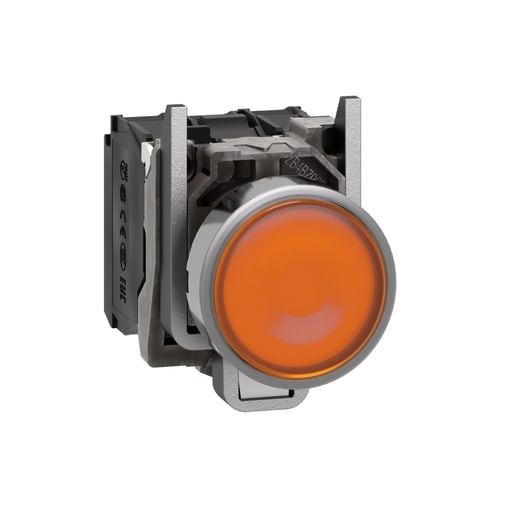 Square-D / Schneider - Square D XB4BW35B5 22 mm 24 VAC/VDC 18 mA 1NO 1NC Yellow Round Momentary Flush Illuminated Push Button